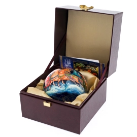 Шар ёлочный из стекла "Ночная тройка" Палех