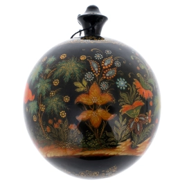 Шар ёлочный деревянный "Жар-птица" Чапарина, Палех