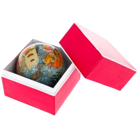 Шар ёлочный деревянный "Емеля" Кузьменко, Палех