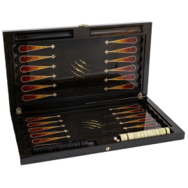 Нарды из мореного дуба "Лев" коллекция "Дикая природа"