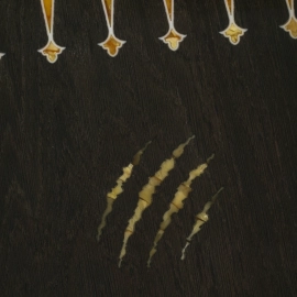 Нарды из мореного дуба "Лев" коллекция "Дикая природа"