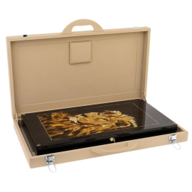 Нарды из мореного дуба "Лев" коллекция "Дикая природа"