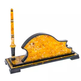 Письменный набор из янтаря "Волна"