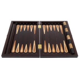 Нарды резные из массива венге "Герб Россий" с золочением