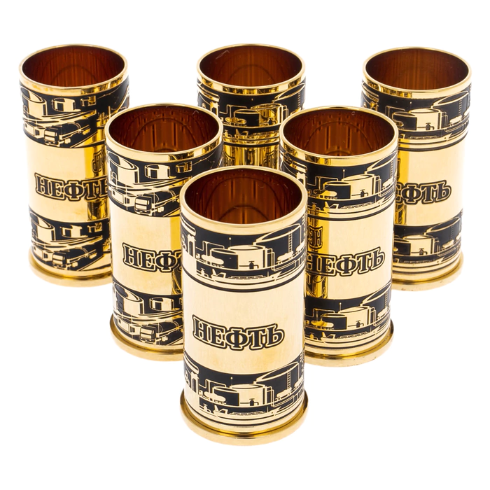 Neft vodka set for 6 persons, Zlatoust