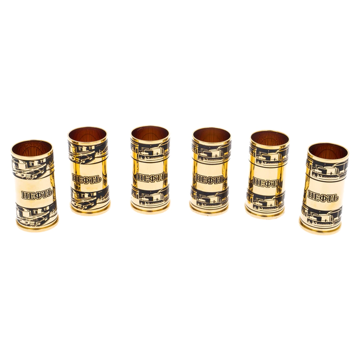 Neft vodka set for 6 persons, Zlatoust