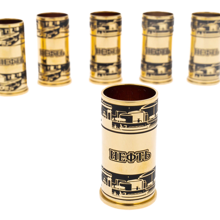 Neft vodka set for 6 persons, Zlatoust