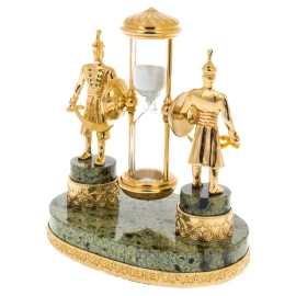 Часы песочные на змеевике "Воины" на 1 минуту, Златоуст