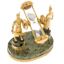 Часы песочные на змеевике "Воины" на 1 минуту, Златоуст