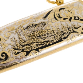 Нож на подставке "Охота на дичь" Златоуст