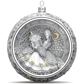 Серебряный шар "Щелкунчик" с позолотой