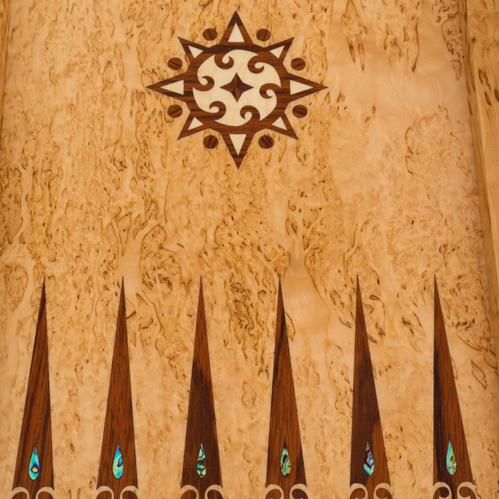 Нарды из карельской березы "Медведь" большие