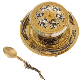Caviar bowl "Sturgeon" Zlatoust