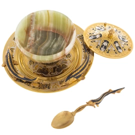Caviar bowl "Sturgeon" Zlatoust