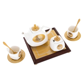 Набор чайный "Тудор" с подставкой, на 2 персоны, Златоуст