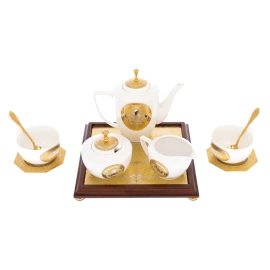 Набор чайный "Империя" с подставкой, на 2 персоны, Златоуст