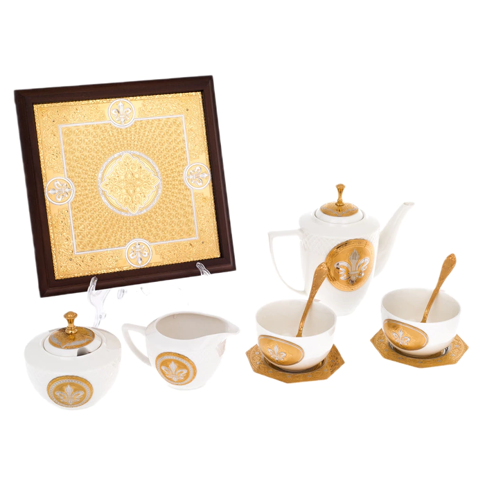 Tea set "Empire" with a stand, for 2 persons, Zlatoust