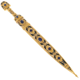 Кинжал сувенирный "Кавказский" с лазуритом, Златоуст