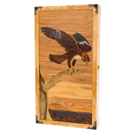 Нарды из карельской березы "Сокол"