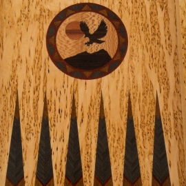 Нарды из карельской березы "Сокол"