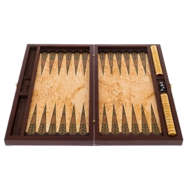 Нарды из карельской березы "Медведь" средние