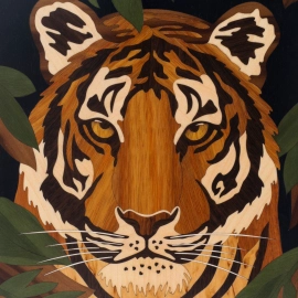 Нарды из карельской березы "Тигр" средние