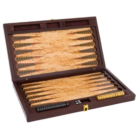 Нарды из карельской березы "Тигр" средние