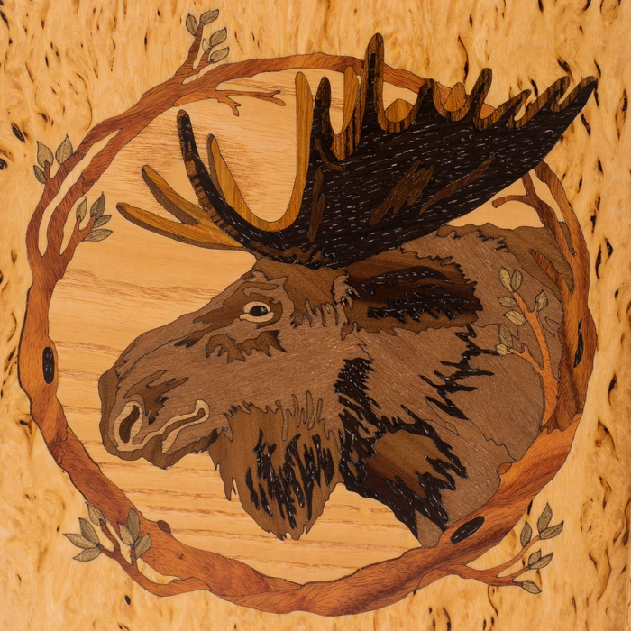 Karelian birch backgammon "Moose"
