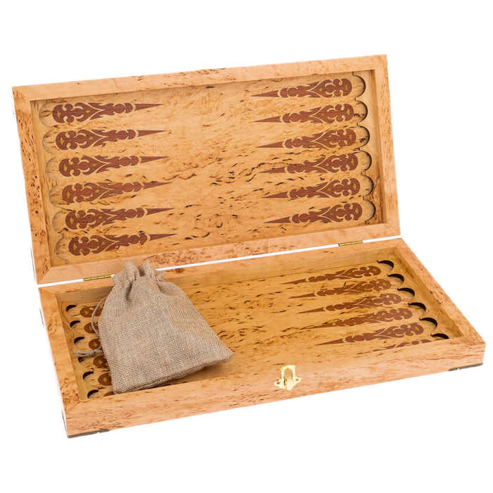 Karelian birch backgammon "Moose"