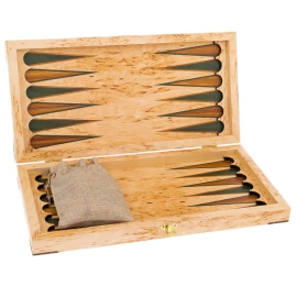 Нарды из карельской березы "Морда тигра"