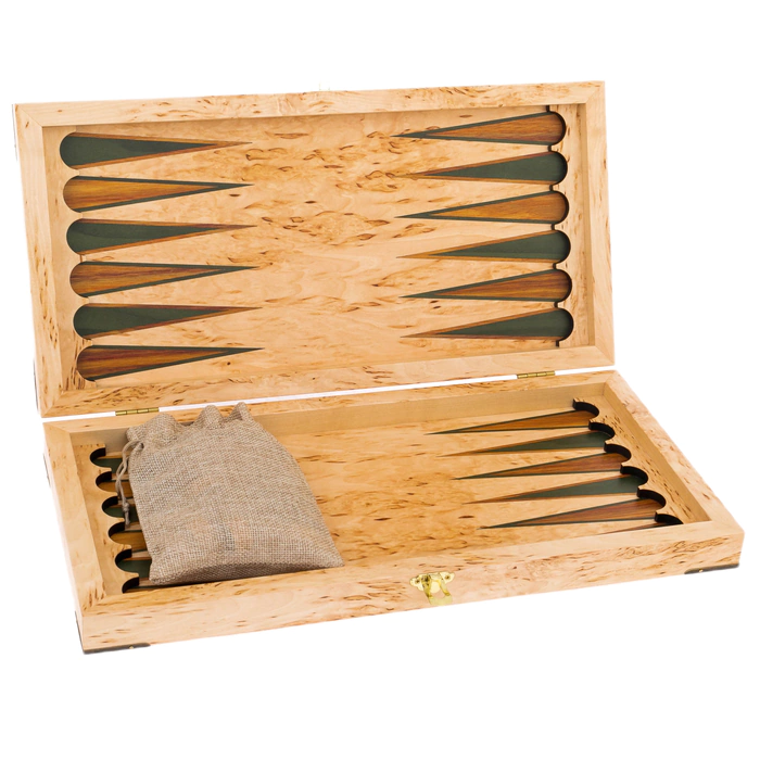 Karelian birch backgammon "Tiger's Face"