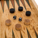 Karelian birch backgammon "Tiger's Face"