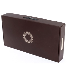 Нарды из карельской березы "Герб" черный