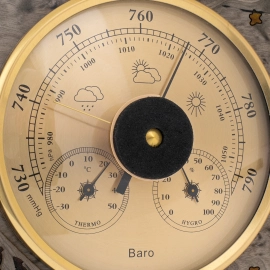 Барометр из карельской березы "Рыбка"