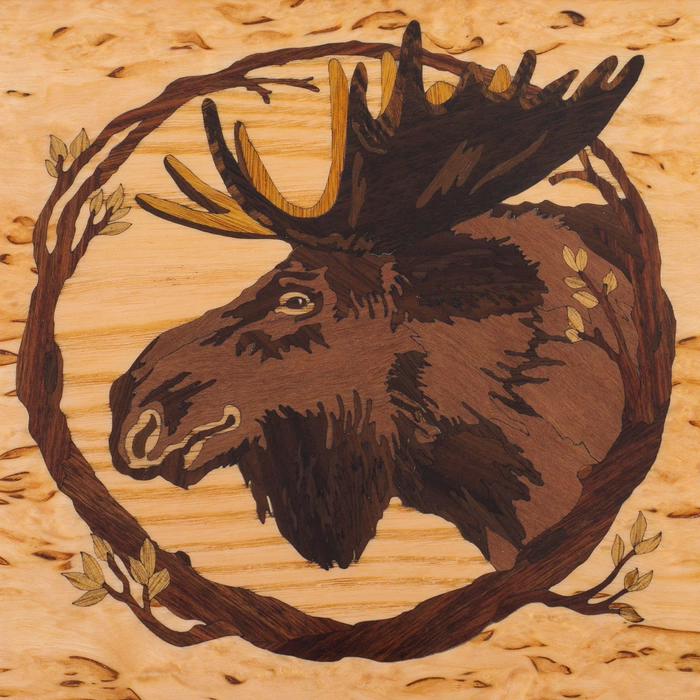 A set for cleaning weapons made of Karelian birch "Moose"