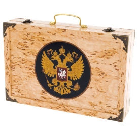 Набор для чистки оружия из карельской березы "Герб"