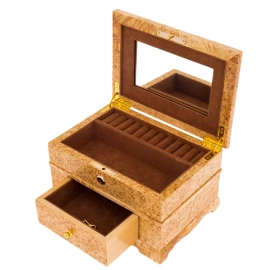 Шкатулка-ларец из карельской березы "Классика"