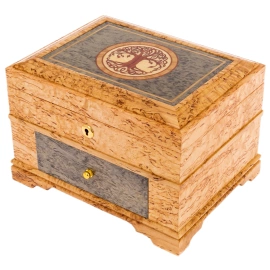 Шкатулка-ларец из карельской березы "Древо"