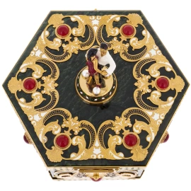 Шкатулка из нефрита "Танго вдвоем" Златоуст