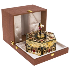 Шкатулка из нефрита "Танго вдвоем" Златоуст