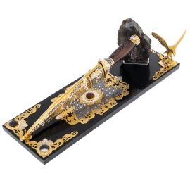 Нож сувенирный "Орёл" с подставкой, Златоуст