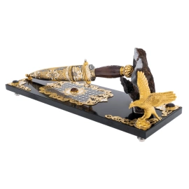 Нож сувенирный "Орёл" с подставкой, Златоуст