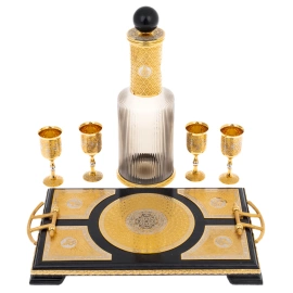 Набор водочный "Людовик" на 4 персоны, Златоуст