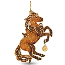 Ювелирная елочная игрушка "Огненная лошадь"