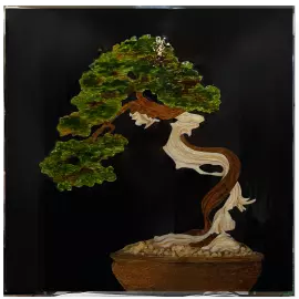 Декоративное панно "Бонсай зеленый"