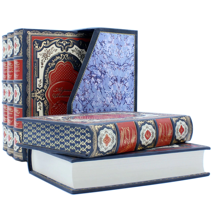Gift books in a leather cover "Marina Tsvetaeva. Collected works" in 5 volumes