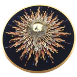Panel-amulet with precious stones "Sunny Phoenix"