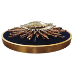 Panel-amulet with precious stones "Sunny Phoenix"
