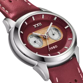 Наручные кварцевые часы УЧЗ Наследие Олимпиада 1980 с красным ремешком