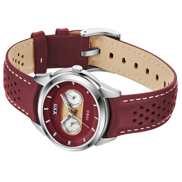 Наручные кварцевые часы УЧЗ Наследие Олимпиада 1980 с красным ремешком